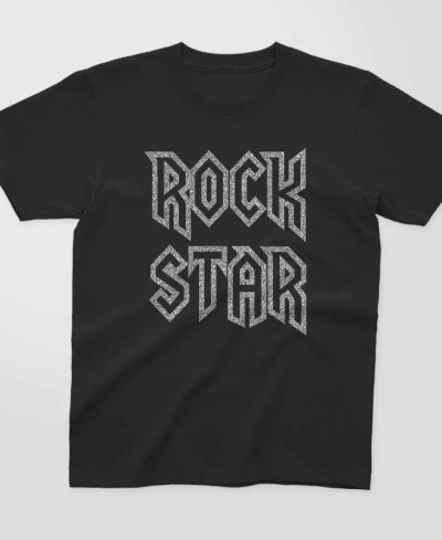 T-shirt enfant à paillettes - Rock Star